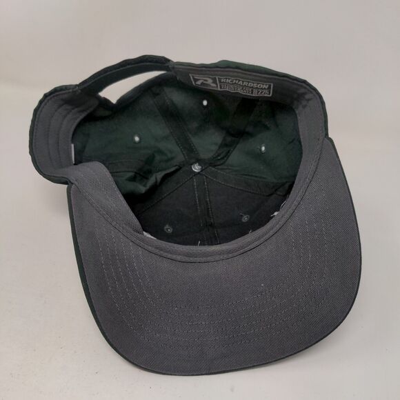 Major Traveler Strapback Hat Green One Size Embroidered Richardson - Picture 7 of 10
